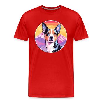 Teddy Roosevelt Terrier Hunderasse Cartoon Kawaii W - Männer Premium Bio T-Shirt - Rot - Vorne - Damien (186cm)