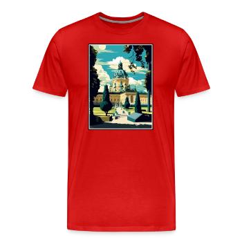 Melk Austria Vintage Reiseposter WPA Souvenir - Männer Premium Bio T-Shirt - Rot - Vorne - Damien (186cm)