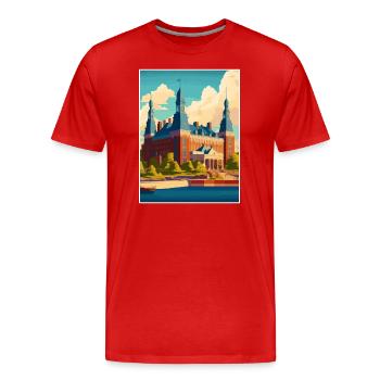 Helsingborg Schweden Vintage Reiseposter Souvenir - Männer Premium Bio T-Shirt - Rot - Vorne - Damien (186cm)
