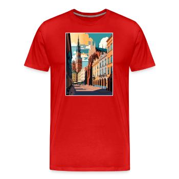Krakau Polen Vintage Reiseposter WPA Souvenir - Männer Premium Bio T-Shirt - Rot - Vorne - Damien (186cm)