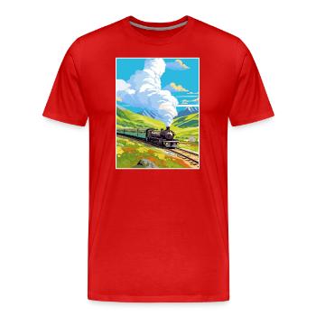 Orient Express Europa Deko Vintage Reiseposter - Männer Premium Bio T-Shirt - Rot - Vorne - Damien (186cm)