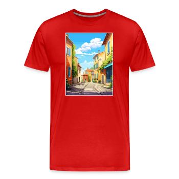 Aix En Provence France Vintage Travel Poster WPA - Men's Premium Organic T-Shirt - red - Front - Damien (186cm)