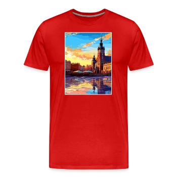Krakau Polen Vintage Reiseposter WPA Souvenir - Männer Premium Bio T-Shirt - Rot - Vorne - Damien (186cm)