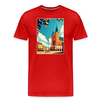 Krakau Polen Vintage Reiseposter WPA Souvenir - Männer Premium Bio T-Shirt - Rot - Vorne - Damien (186cm)