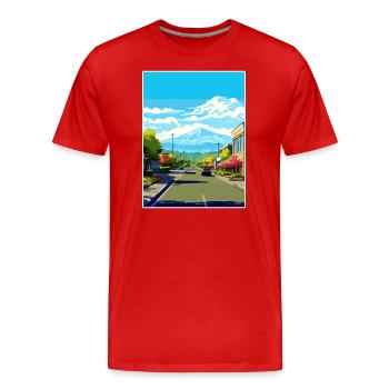 San Jose Kalifornien Vintage Reiseposter Souvenir - Männer Premium Bio T-Shirt - Rot - Vorne - Damien (186cm)