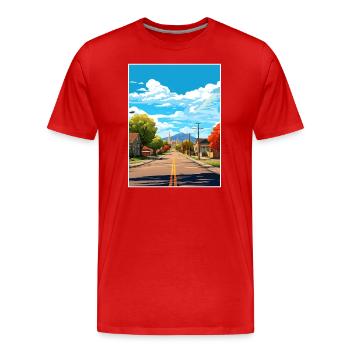 Vernal Utah affiches Vintage voyage affiche Souvenir - T-shirt bio Premium Homme - rouge - Devant - Damien (186cm)