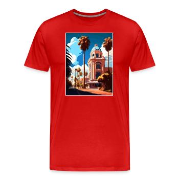 San Jose California Vintage Travel Poster Souvenir - Men's Premium Organic T-Shirt - red - Front - Damien (186cm)
