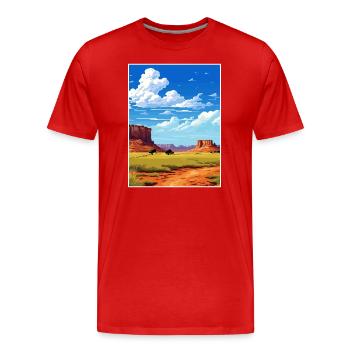 Torrey Utah affiches Vintage voyage affiche Souvenir - T-shirt bio Premium Homme - rouge - Devant - Damien (186cm)