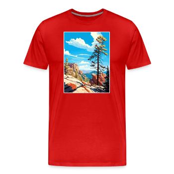 Mount Lemmon Arizona Vintage Reiseposter WPA Kunst - Männer Premium Bio T-Shirt - Rot - Vorne - Damien (186cm)