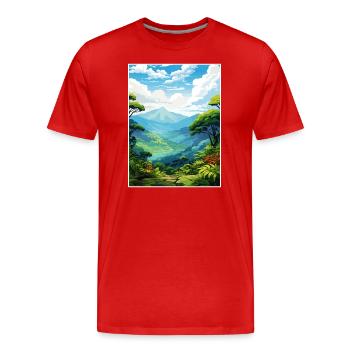 Réserve de la forêt nuageuse de Montverde, Costa Rica, souvenir - T-shirt bio Premium Homme - rouge - Devant - Damien (186cm)