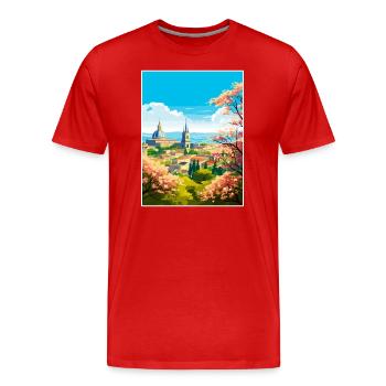 Guadalajara Décoration Vintage Voyage Affiche WPA - T-shirt bio Premium Homme - rouge - Devant - Damien (186cm)