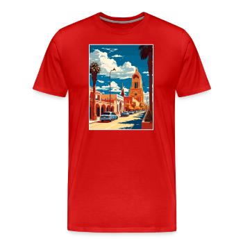 Guadalajara Décoration Vintage Voyage Affiche WPA - T-shirt bio Premium Homme - rouge - Devant - Damien (186cm)