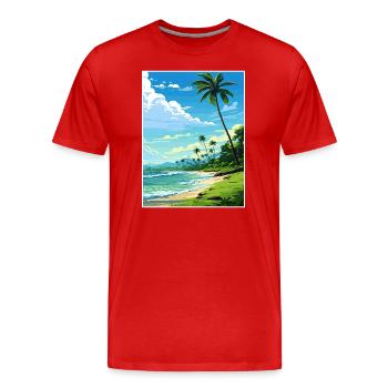 Osa Halbinsel Costa Rica Vintage Reiseposter WPA - Männer Premium Bio T-Shirt - Rot - Vorne - Damien (186cm)