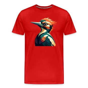 Pic Personnage De Dessin Animé Animal De Compagnie Coloré - T-shirt bio Premium Homme - rouge - Devant - Damien (186cm)