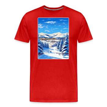 Beaver Creek Ski St. Anton Reiseposter Souvenir - Männer Premium Bio T-Shirt - Rot - Vorne - Damien (186cm)