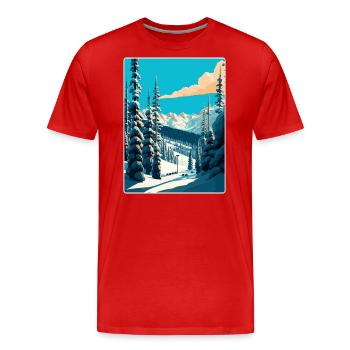 Vail Ski Resort Skifahren Reise Poster Souvenir WPA - Männer Premium Bio T-Shirt - Rot - Vorne - Damien (186cm)