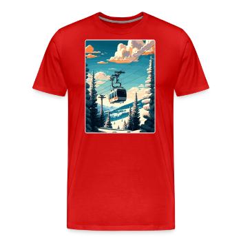 Beaver Creek Ski Reise Poster Souvenir Farbe WPA - Männer Premium Bio T-Shirt - Rot - Vorne - Damien (186cm)