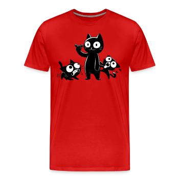 Pas pour les âmes sensibles et les fous - T-shirt bio Premium Homme - rouge - Devant - Damien (186cm)
