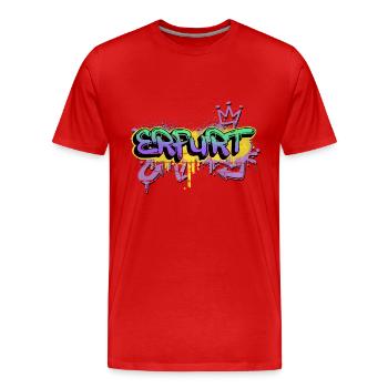 Erfurt Deutschland Stadt Graffiti Spray Sprayer - Männer Premium Bio T-Shirt - Rot - Vorne - Damien (186cm)