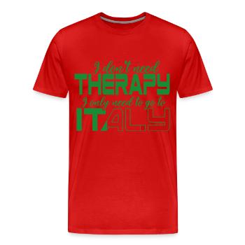Italie Vacances Italia - T-shirt bio Premium Homme - rouge - Devant - Damien (186cm)