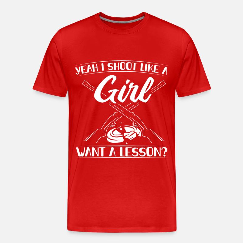 Wurfscheibenschießen - Männer Premium Bio T-Shirt - Rot