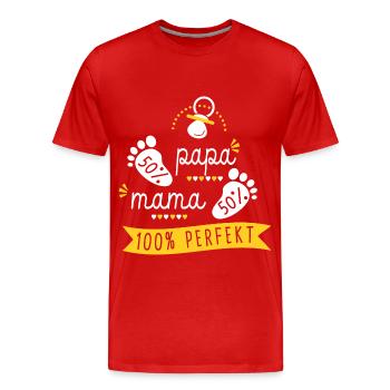Baby Birth Pregnancy Pregnancy Perfect - Men's Premium Organic T-Shirt - red - Front - Damien (186cm)