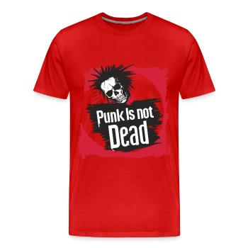 Punk Is Not Dead Punk Rock Punker Punk Rocker Rock - Men's Premium Organic T-Shirt - red - Front - Damien (186cm)