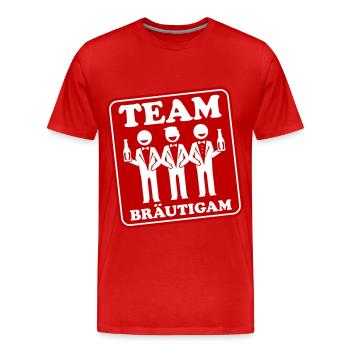 Fête du marié de mariage - T-shirt bio Premium Homme - rouge - Devant - Damien (186cm)