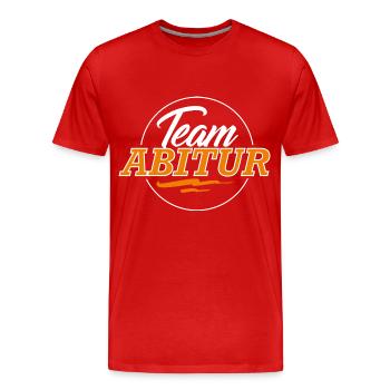 Team Abitur - Männer Premium Bio T-Shirt - Rot - Vorne - Damien (186cm)