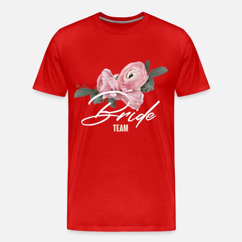 Team Braut - Männer Premium Bio T-Shirt - Rot