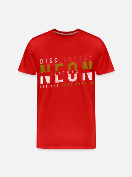 Disc Jockey Celebration Headphones - Men's Premium Organic T-Shirt - red