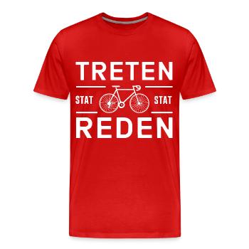 Radfahrer Radfahren Radrennen für einen - Männer Premium Bio T-Shirt - Rot - Vorne - Damien (186cm)