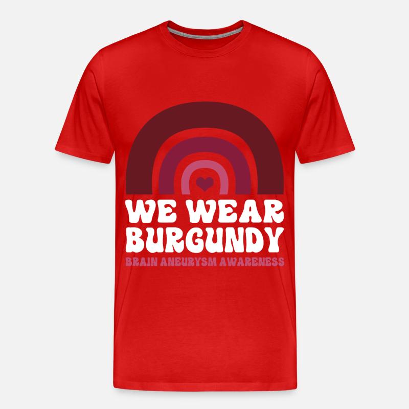 Aneurysma Gehirn - Männer Premium Bio T-Shirt - Rot