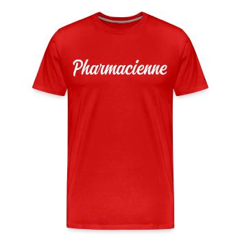 Pharmacienne Santé Médicaments Officine Préparatio - T-shirt bio Premium Homme - rouge - Devant - Damien (186cm)