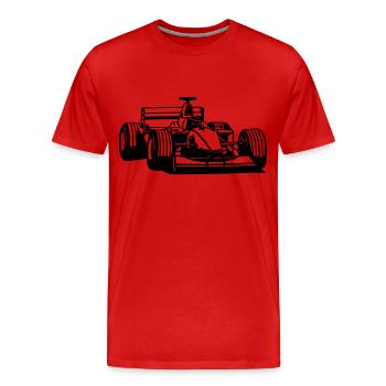 Bolide - Formule I - T-shirt bio Premium Homme - rouge - Devant - Damien (186cm)