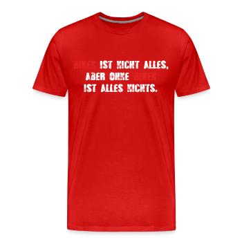Ohne Biken ist alles nichts - Männer Premium Bio T-Shirt - Rot - Vorne - Damien (186cm)