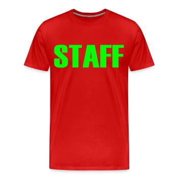 Staff - T-shirt bio Premium Homme - rouge - Devant - Damien (186cm)