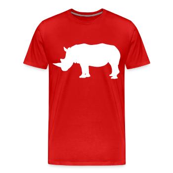 Rhino - T-shirt bio Premium Homme - rouge - Devant - Damien (186cm)