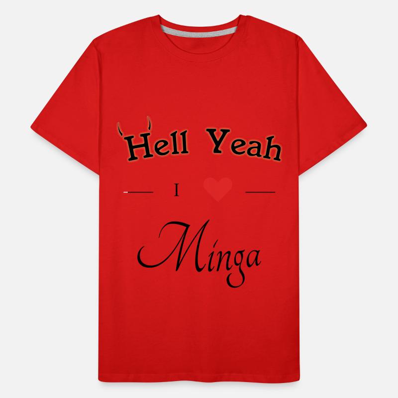 hell yeah i love minga Männer Premium Bio T-Shirt