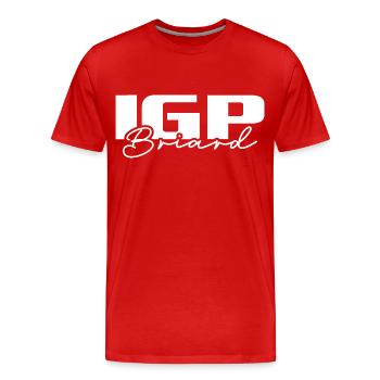 IGP BRIARD Wilsigns Dog Sports - Men's Premium Organic T-Shirt - red - Front - Damien (186cm)
