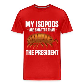 Asseln | Insekten Isopoden Tiere Assel Geschenke - Männer Premium Bio T-Shirt - Rot - Vorne - Damien (186cm)