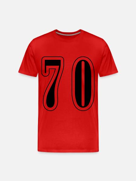70 Number Symbol - Men's Premium Organic T-Shirt - red