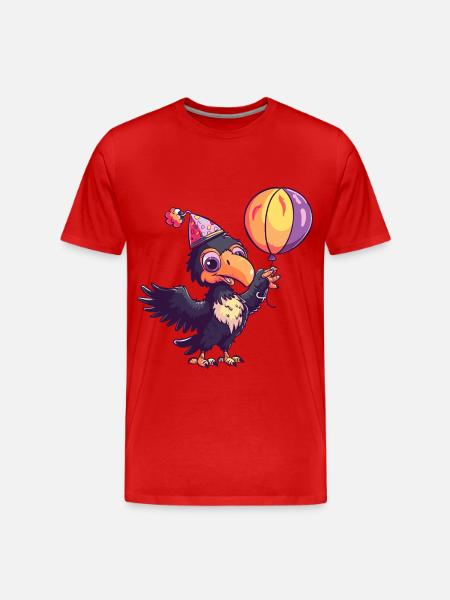 Harpy Bird Birthday Comic - Men's Premium Organic T-Shirt - red