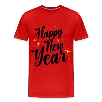 Happy New Year New Year's Eve - Men's Premium Organic T-Shirt - red - Front - Damien (186cm)