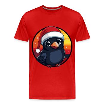 Noël de Raven Crow Noël - T-shirt bio Premium Homme - rouge - Devant - Damien (186cm)
