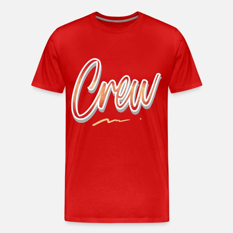 Crew - Männer Premium Bio T-Shirt - Rot