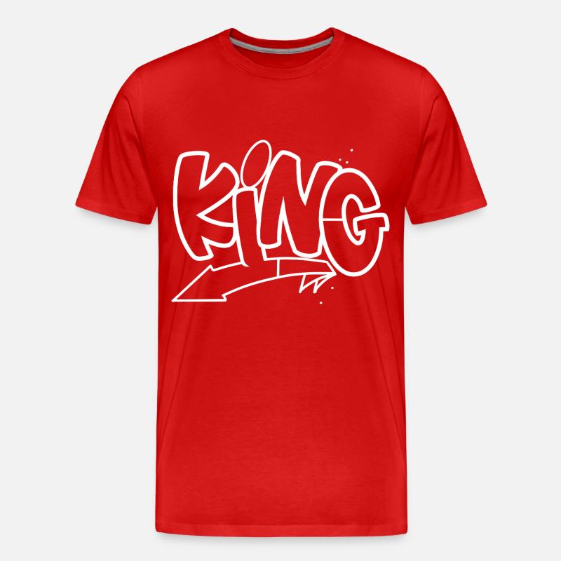 King - Männer Premium Bio T-Shirt - Rot