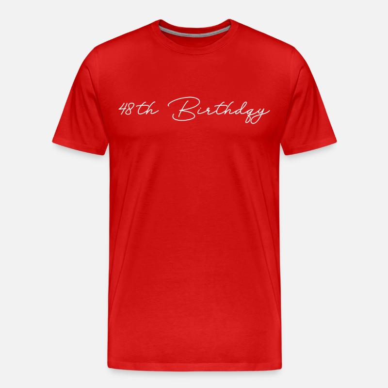 48th Birthday - Männer Premium Bio T-Shirt - Rot