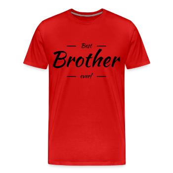 Best brother ever - Men's Premium Organic T-Shirt - red - Front - Damien (186cm)