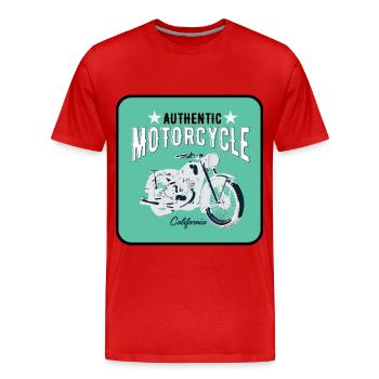 Bikers, motorcyclists - Men's Premium Organic T-Shirt - red - Front - Damien (186cm)